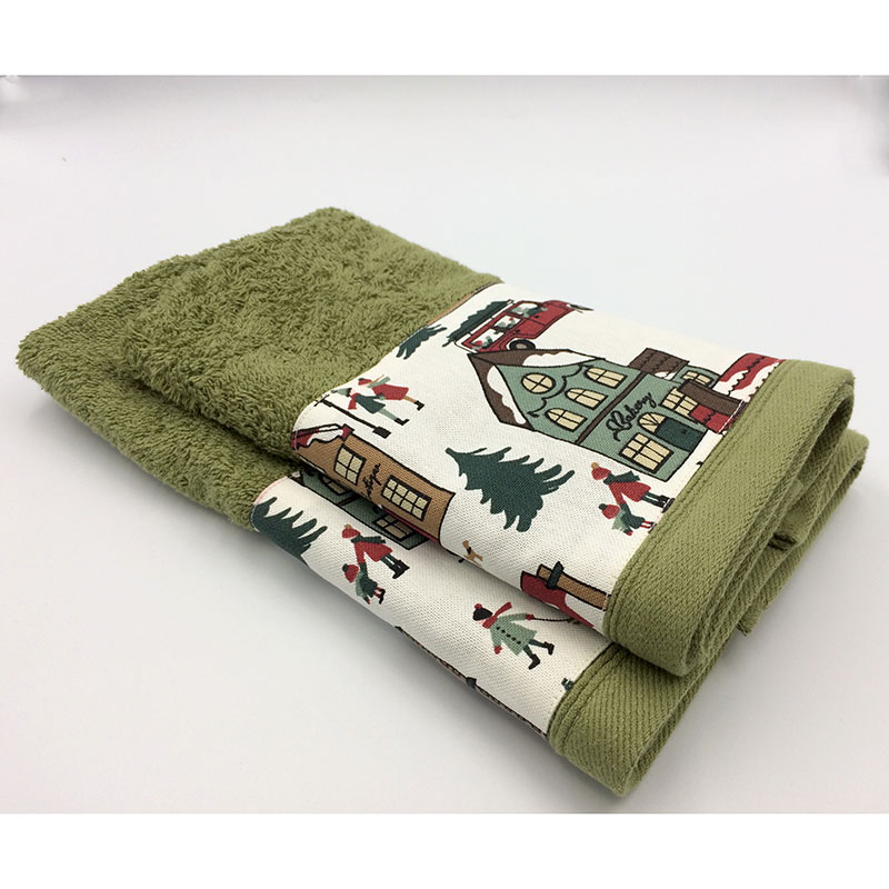 Χριστουγεννιάτικες Πετσέτες Μπάνιου Λαδί