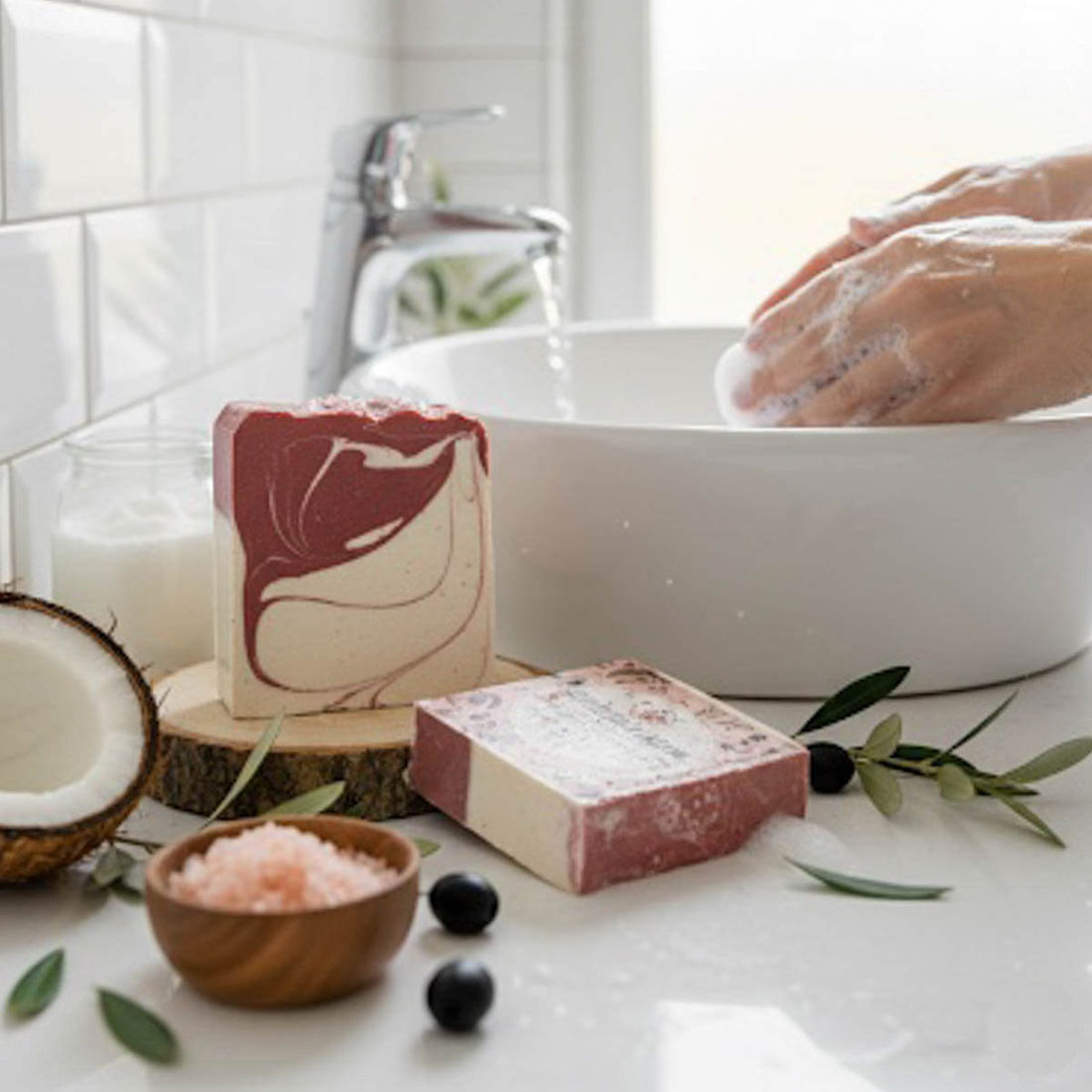Χειροποίητο Σαπούνι με Γάλα Καρύδας και Αλάτι Ιμαλαΐων